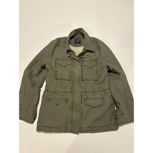 Abercrombie & Fitch A&F Womens Military Sherpa Lined OD Green Field Jacket Small